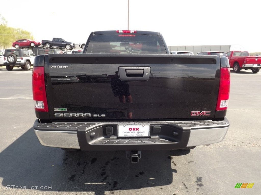 2012 Sierra 1500 SLE Regular Cab 4x4 - Onyx Black / Ebony photo #6