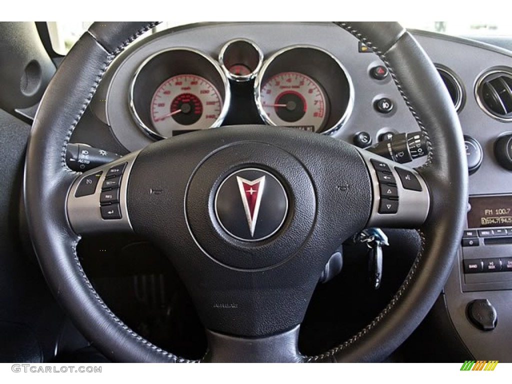 2008 Pontiac Solstice Roadster Ebony Steering Wheel Photo #62547886