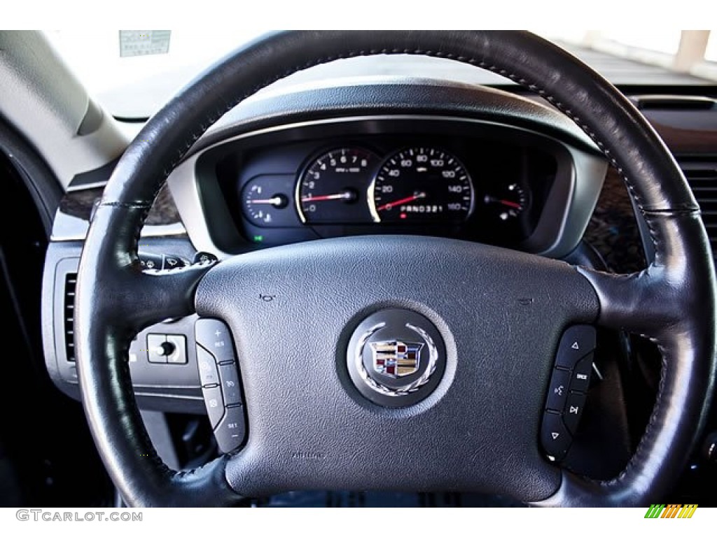 2008 Cadillac DTS Standard DTS Model Ebony Steering Wheel Photo #62548051