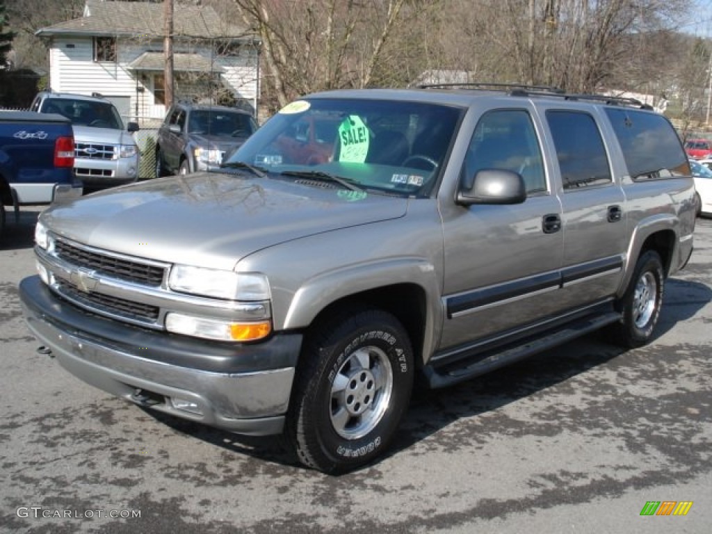 2001 Suburban 1500 LS 4x4 - Light Pewter Metallic / Graphite photo #3