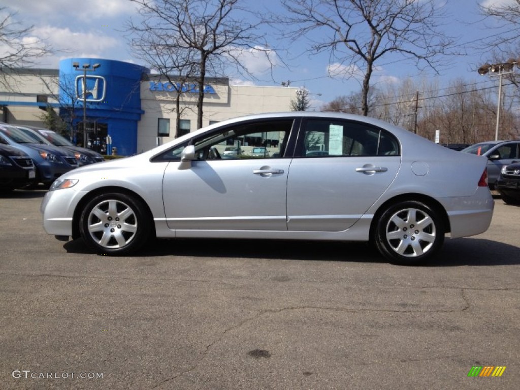 2010 Civic LX Sedan - Alabaster Silver Metallic / Gray photo #1