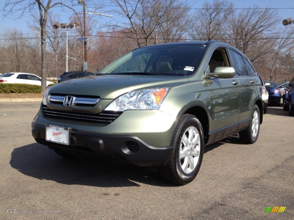 2009 CR-V EX-L 4WD - Green Tea Metallic / Ivory photo #5