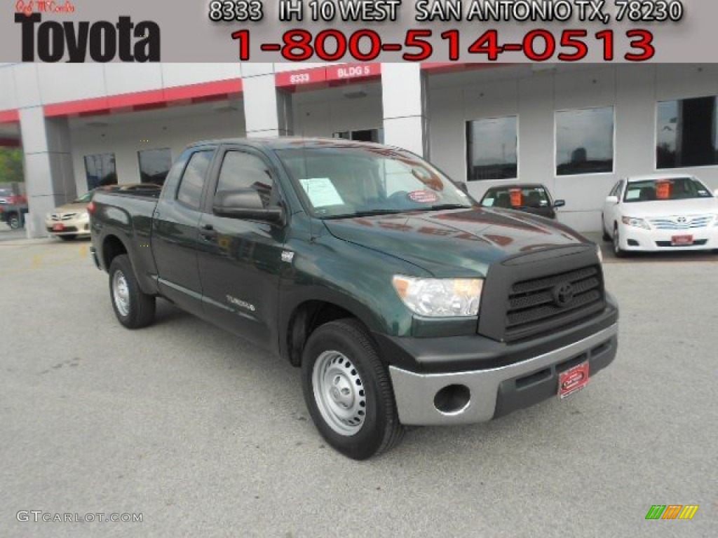 2008 Tundra Double Cab - Timberland Green Mica / Beige photo #1