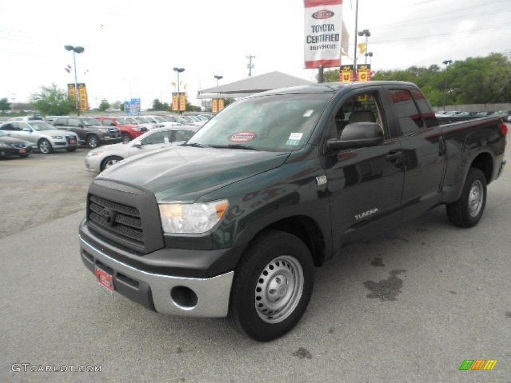 2008 Tundra Double Cab - Timberland Green Mica / Beige photo #3