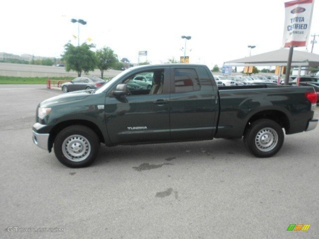 2008 Tundra Double Cab - Timberland Green Mica / Beige photo #4