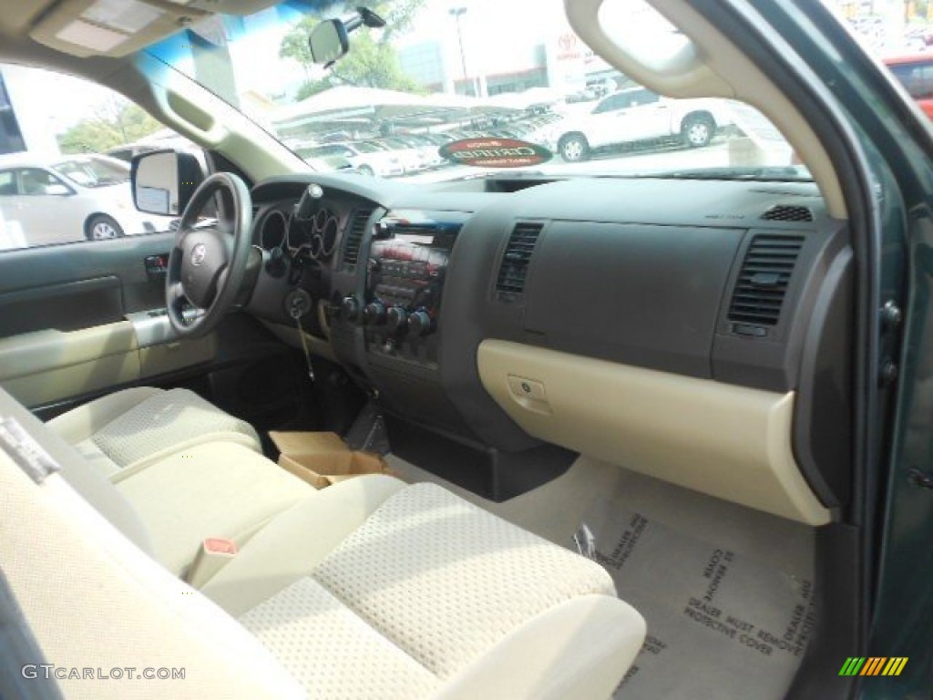 2008 Tundra Double Cab - Timberland Green Mica / Beige photo #14