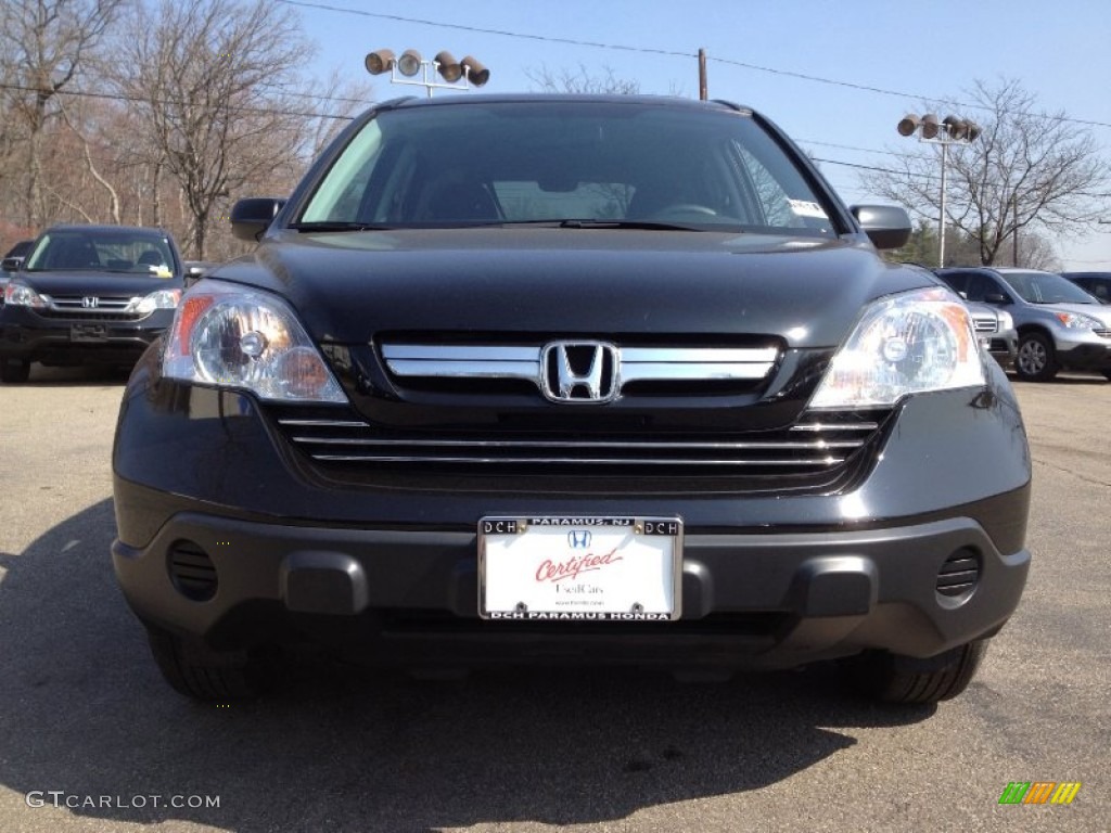 2009 CR-V EX 4WD - Crystal Black Pearl / Black photo #6