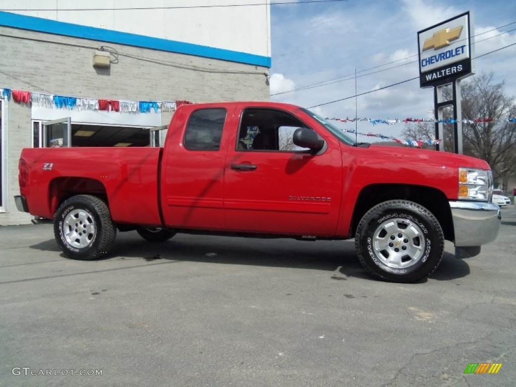 2012 Silverado 1500 LT Extended Cab 4x4 - Victory Red / Ebony photo #4