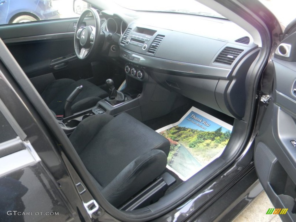 Black Sport Fabric Interior 2010 Mitsubishi Lancer Evolution GSR Photo #62553661