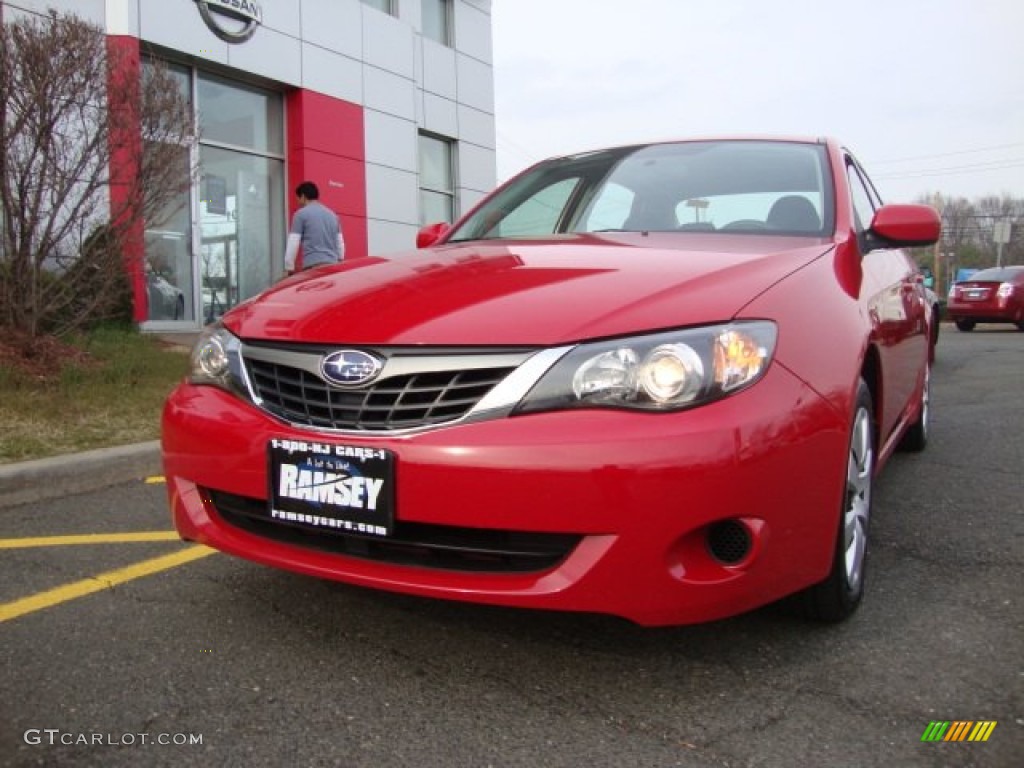 2009 Impreza 2.5i Sedan - Lightning Red / Carbon Black photo #1