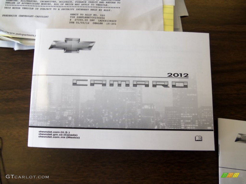 2012 Chevrolet Camaro SS Coupe Books/Manuals Photo #62555403