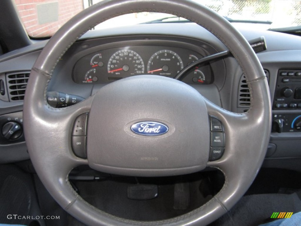 2003 Ford F150 XLT Regular Cab 4x4 Medium Graphite Grey Steering Wheel Photo #62556409