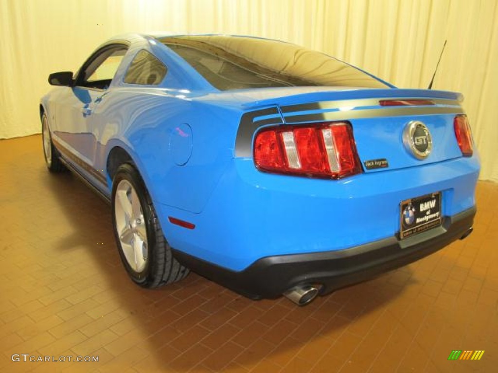 2010 Mustang GT Coupe - Grabber Blue / Stone photo #6