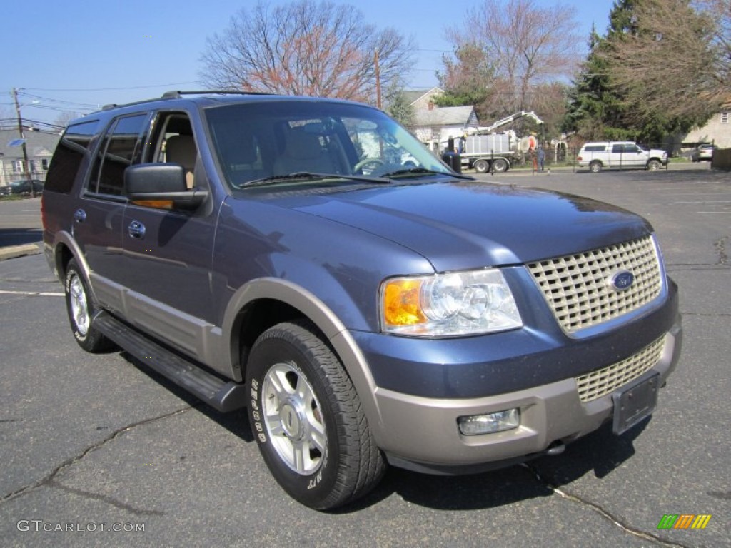 2003 Expedition Eddie Bauer 4x4 - Medium Wedgewood Blue Metallic / Medium Parchment photo #11