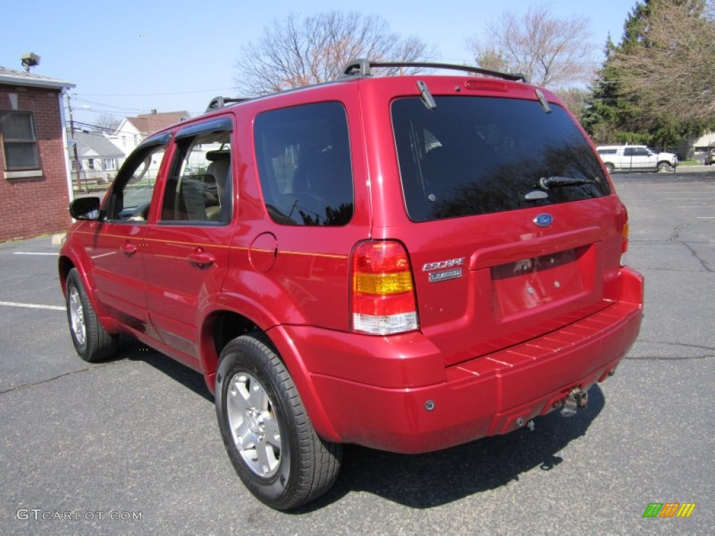 2005 Escape Limited 4WD - Redfire Metallic / Medium/Dark Pebble Beige photo #5