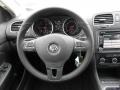 Titan Black 2012 Volkswagen Jetta TDI SportWagen Steering Wheel