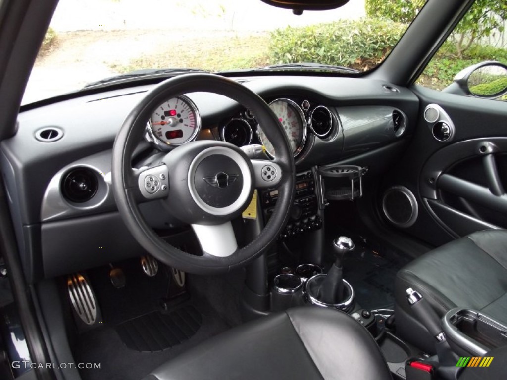 Carbon Black/Black Interior 2007 Mini Cooper S Convertible Photo #62564803