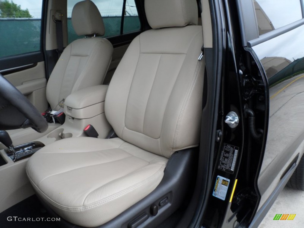 Beige Interior 2010 Hyundai Santa Fe Limited Photo #62568025