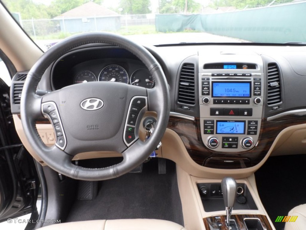 2010 Hyundai Santa Fe Limited Beige Dashboard Photo #62568049