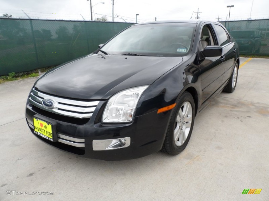 2008 Fusion SEL V6 - Dark Blue Ink Metallic / Medium Light Stone photo #7