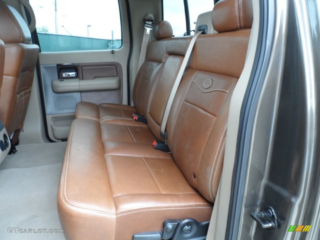 Tan/Castaño Leather Interior 2008 Ford F150 King Ranch SuperCrew Photo #62569510