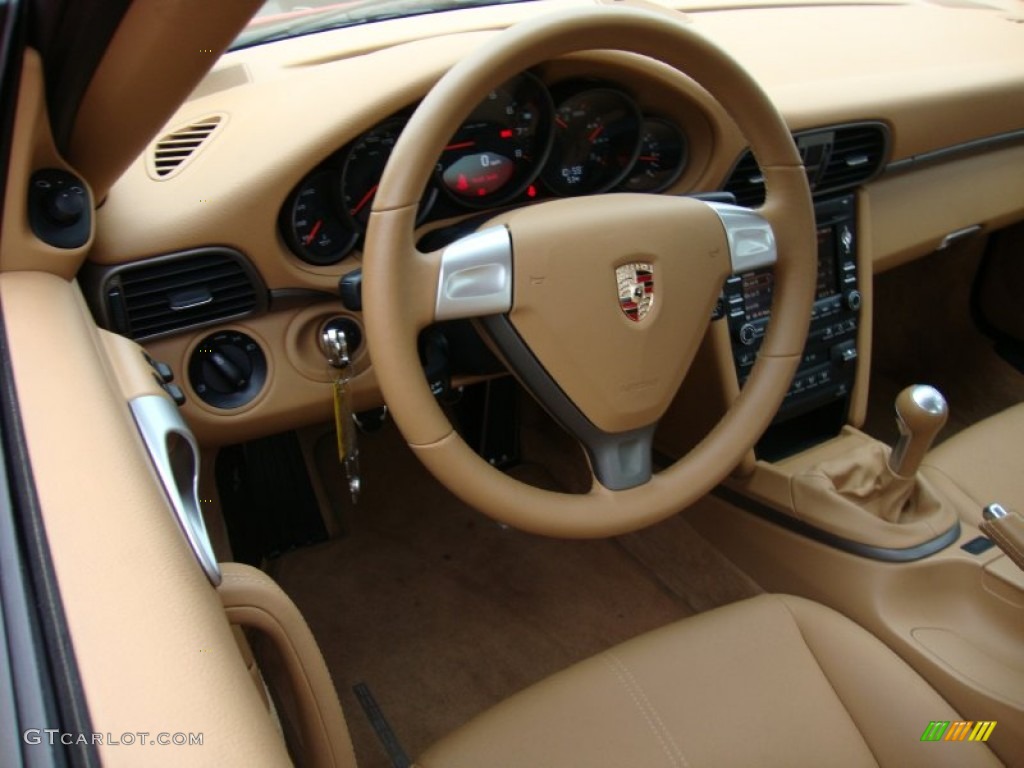 Sand Beige Interior 2009 Porsche 911 Carrera Coupe Photo #62570668