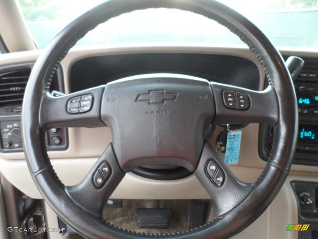 2003 Chevrolet Suburban 1500 LT Tan/Neutral Steering Wheel Photo #62572330