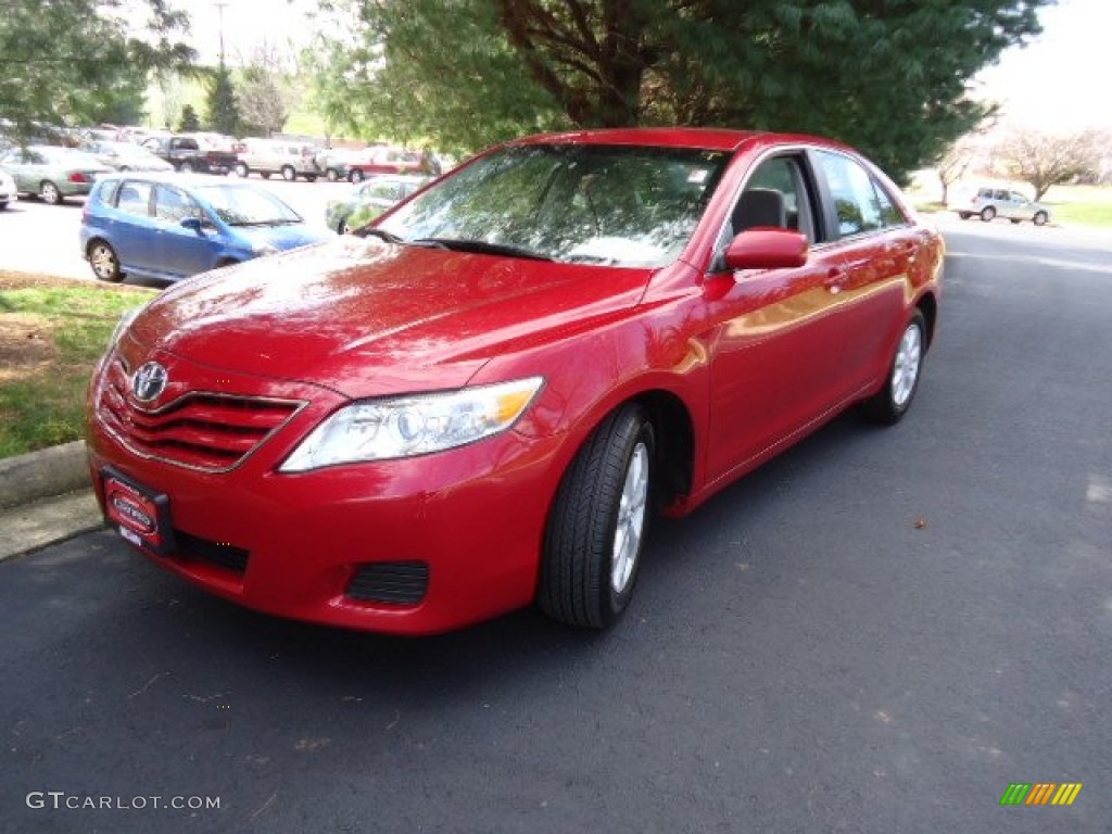 2010 Camry LE - Barcelona Red Metallic / Ash Gray photo #3