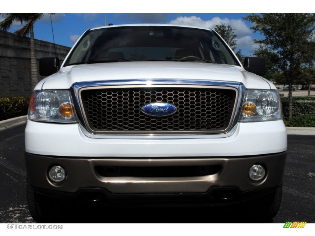 2006 F150 Lariat SuperCrew 4x4 - Oxford White / Tan photo #11