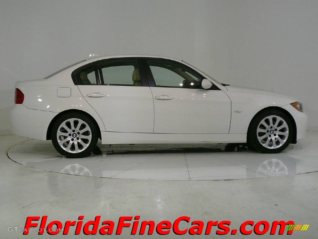 2006 3 Series 325i Sedan - Alpine White / Beige photo #4