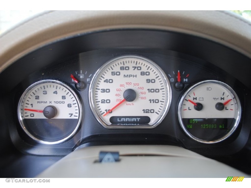 2006 F150 Lariat SuperCrew 4x4 - Oxford White / Tan photo #55