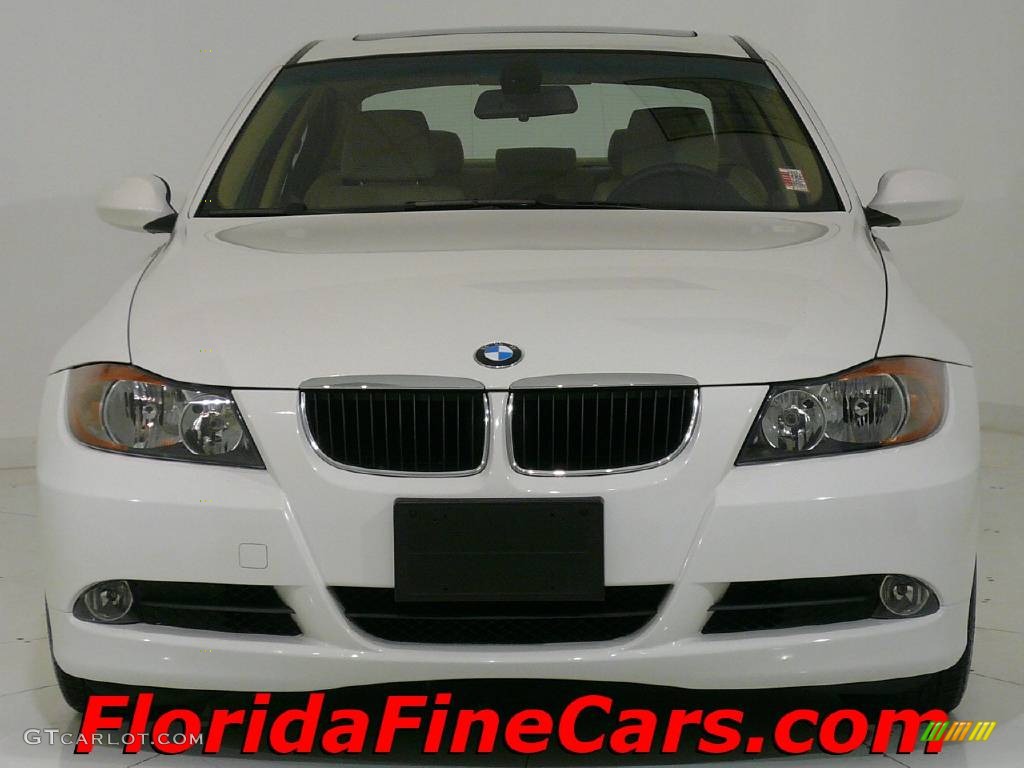 2006 3 Series 325i Sedan - Alpine White / Beige photo #5