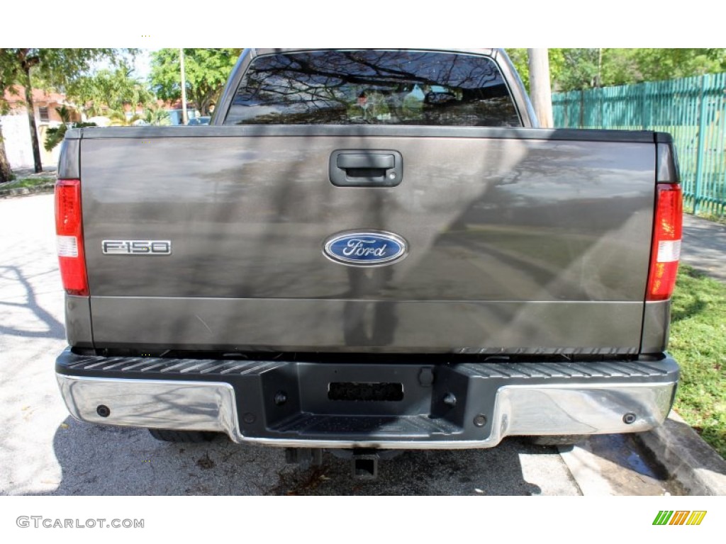 2005 F150 Lariat SuperCrew 4x4 - Dark Stone Metallic / Black photo #14