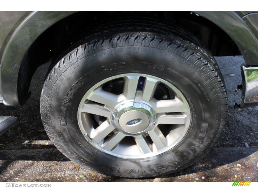 2005 F150 Lariat SuperCrew 4x4 - Dark Stone Metallic / Black photo #17
