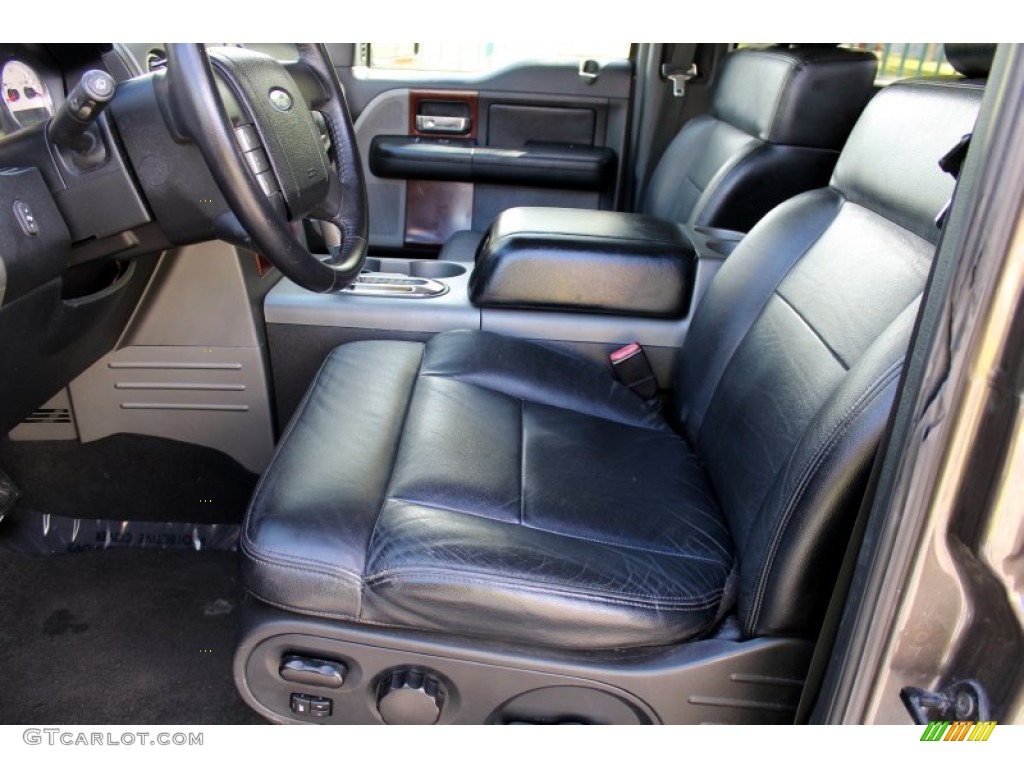 2005 F150 Lariat SuperCrew 4x4 - Dark Stone Metallic / Black photo #35