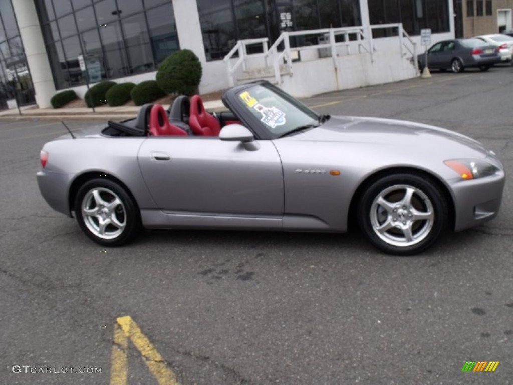 2000 S2000 Roadster - Silver Stone Metallic / Black/Red Leather photo #2