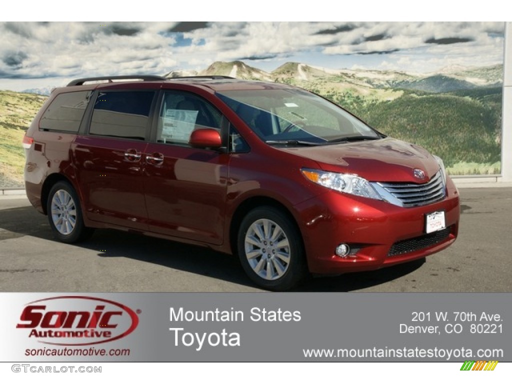 2012 Sienna Limited AWD - Salsa Red Pearl / Light Gray photo #1