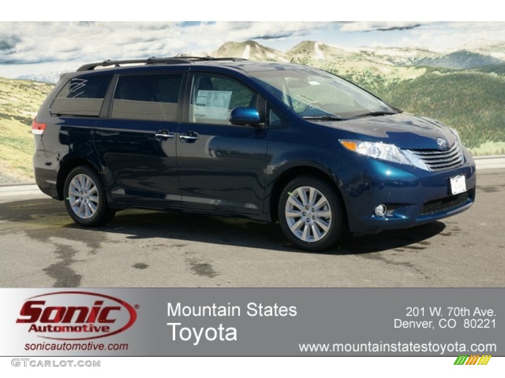 2012 Sienna Limited AWD - South Pacific Pearl / Bisque photo #1