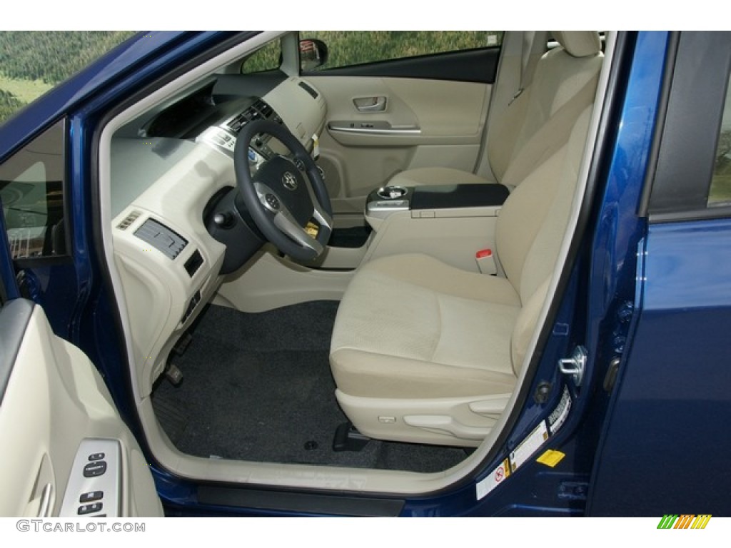 Bisque Interior 2012 Toyota Prius v Two Hybrid Photo #62582449