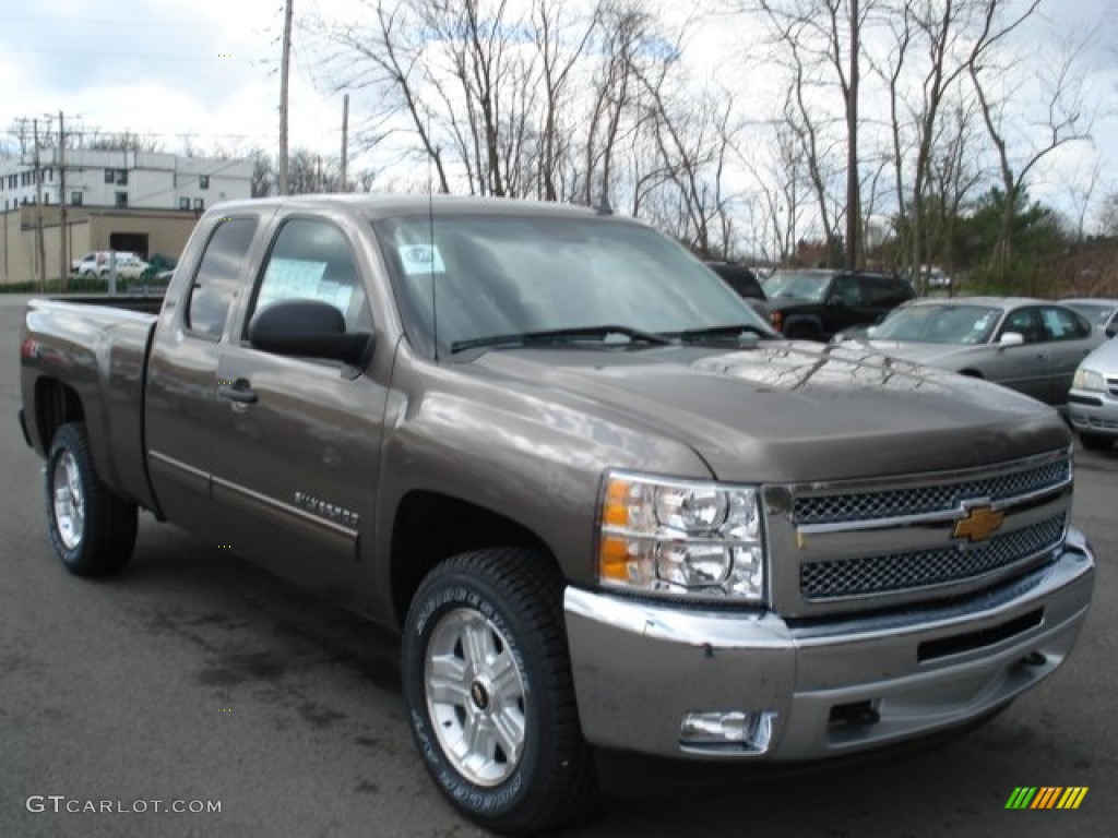 2012 Silverado 1500 LT Extended Cab 4x4 - Mocha Steel Metallic / Ebony photo #2