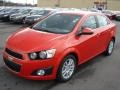 2012 Inferno Orange Metallic Chevrolet Sonic LT Sedan  photo #4