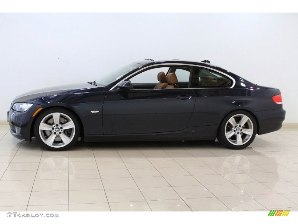 2007 3 Series 335i Coupe - Monaco Blue Metallic / Saddle Brown/Black photo #4