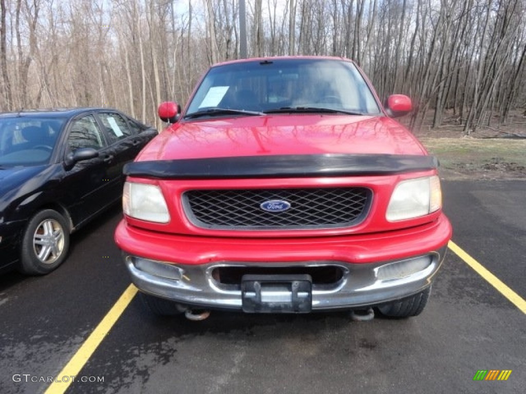 1998 F150 XLT SuperCab 4x4 - Bright Red / Medium Graphite photo #2