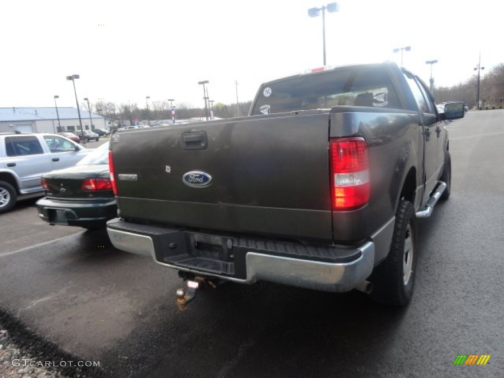 2005 F150 XLT SuperCrew 4x4 - Dark Stone Metallic / Tan photo #3