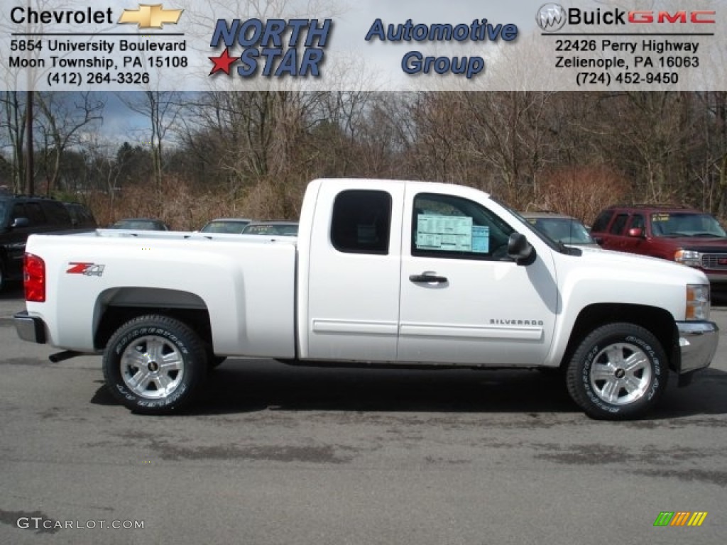 2012 Silverado 1500 LT Extended Cab 4x4 - Summit White / Ebony photo #1