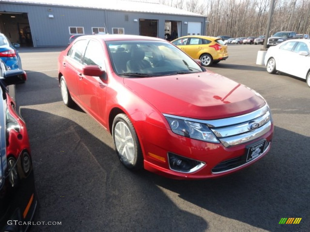 2012 Fusion SEL - Red Candy Metallic / Charcoal Black photo #3