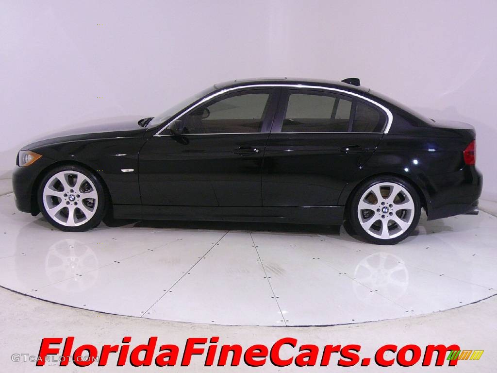 2006 3 Series 330i Sedan - Jet Black / Beige photo #3