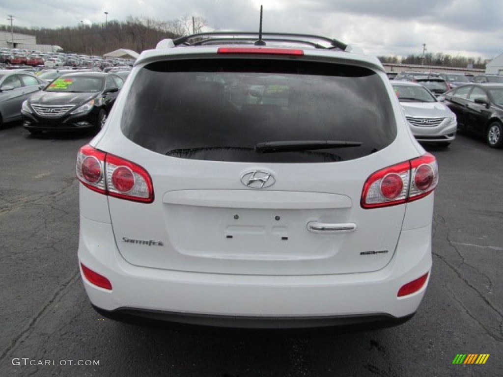 2012 Santa Fe Limited V6 AWD - Glacier White / Beige photo #4