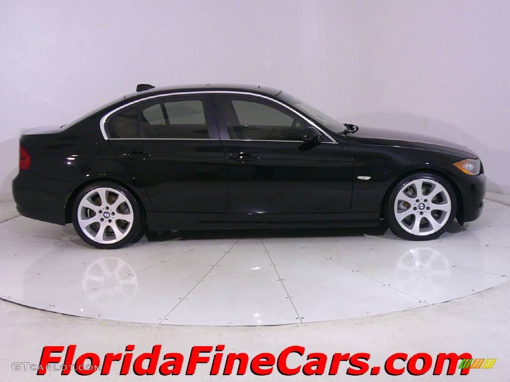 2006 3 Series 330i Sedan - Jet Black / Beige photo #4