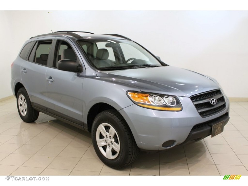 2009 Santa Fe GLS 4WD - Silver Blue / Gray photo #1